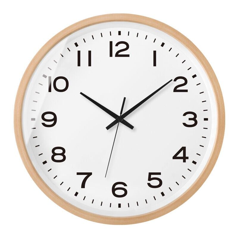 foto del prodotto orologio da parete rotondo in legno chiaro da 8 pollici, stile retr , silenzioso e senza ticchettio, per soggiorno, camera da letto, cucina