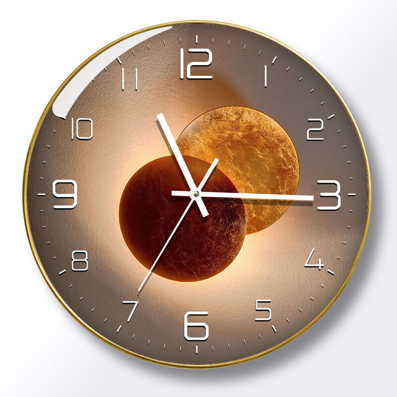 foto del prodotto orologio da parete silenzioso dal design moderno, orologio da parete silenzioso per camera da letto, cucina, soggiorno, orologio da parete digitale