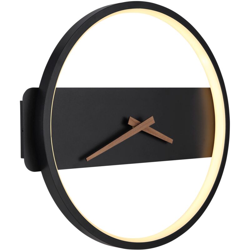 foto del prodotto orologio da parete tondo sussy wanduhr metallo nero led