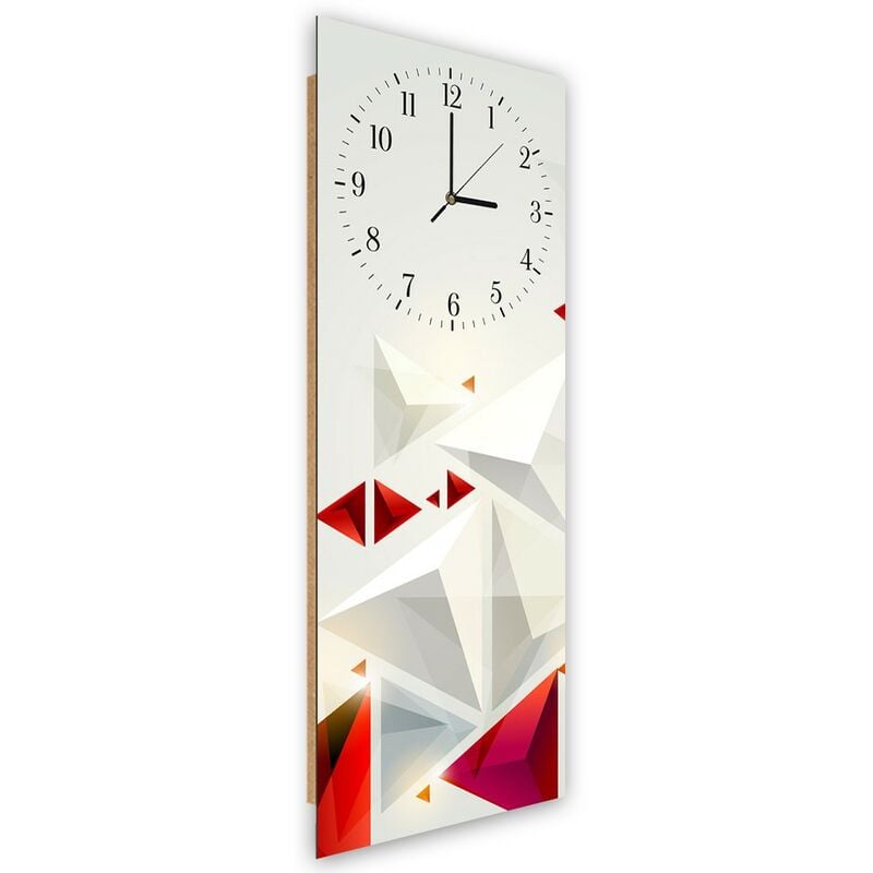 foto del prodotto orologio da parete, triangoli astratti 40x118