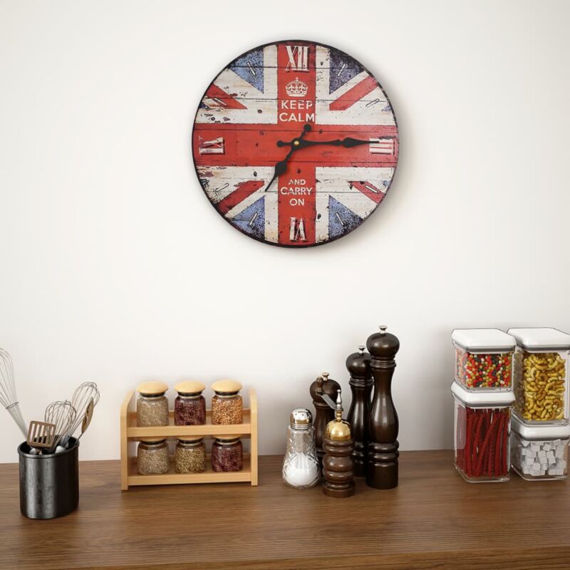 foto del prodotto orologio da parete vintage uk 30 cm vidaxl