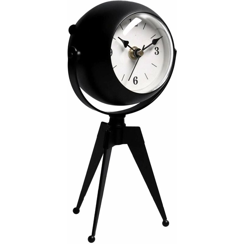foto del prodotto orologio da tavolo 11x8xh20 cm in metallo nero