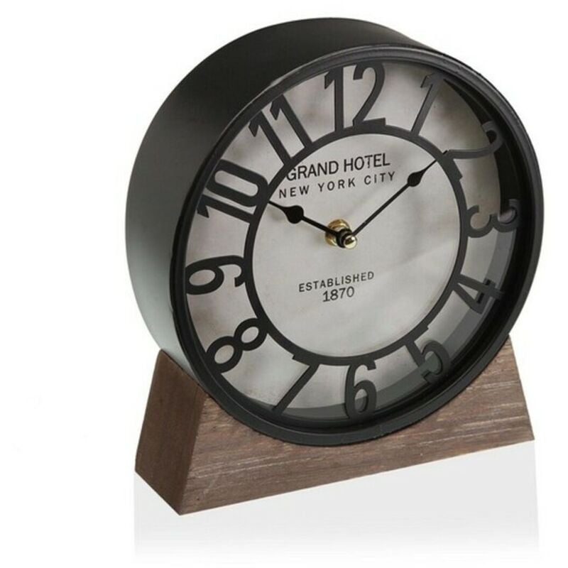 foto del prodotto orologio da tavolo versa nero legno mdf 20 x 20 x 6 cm 20 cm 