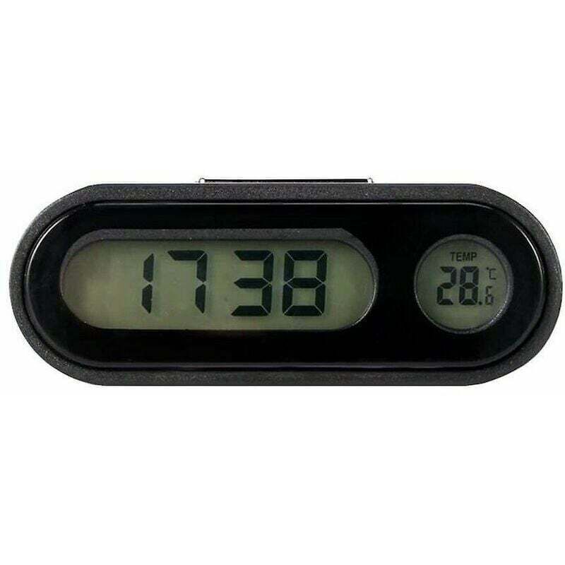 foto del prodotto orologio per auto, orologio digitale per auto con termometro mini orologio da cruscotto per auto orologio digitale per auto 