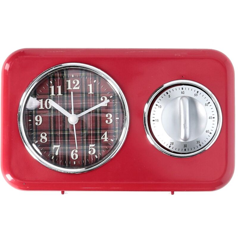 foto del prodotto orologio plastica con timer rosso cm 17x5x10