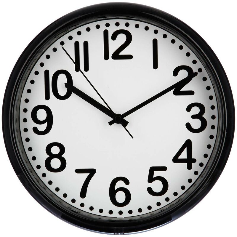 foto del prodotto orologio remi con bordo arrotondato d22cm nero atmosphera cr ateur d int rieur