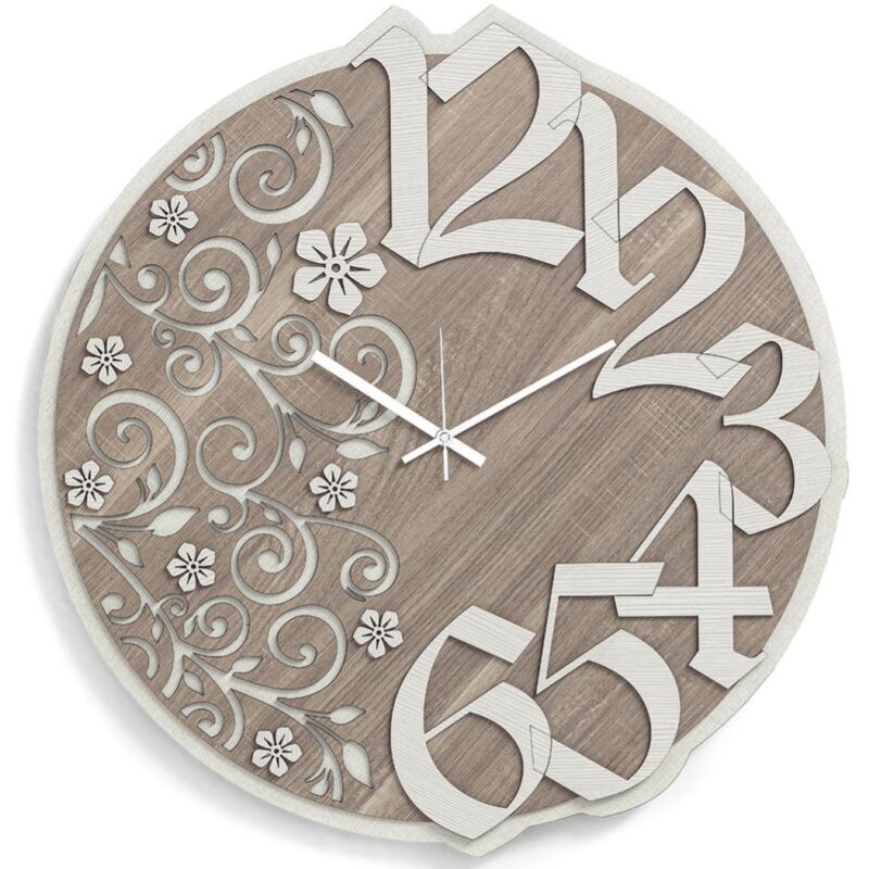 foto del prodotto orologio rotondo da parete nature2 in legno laminato d30cm trs