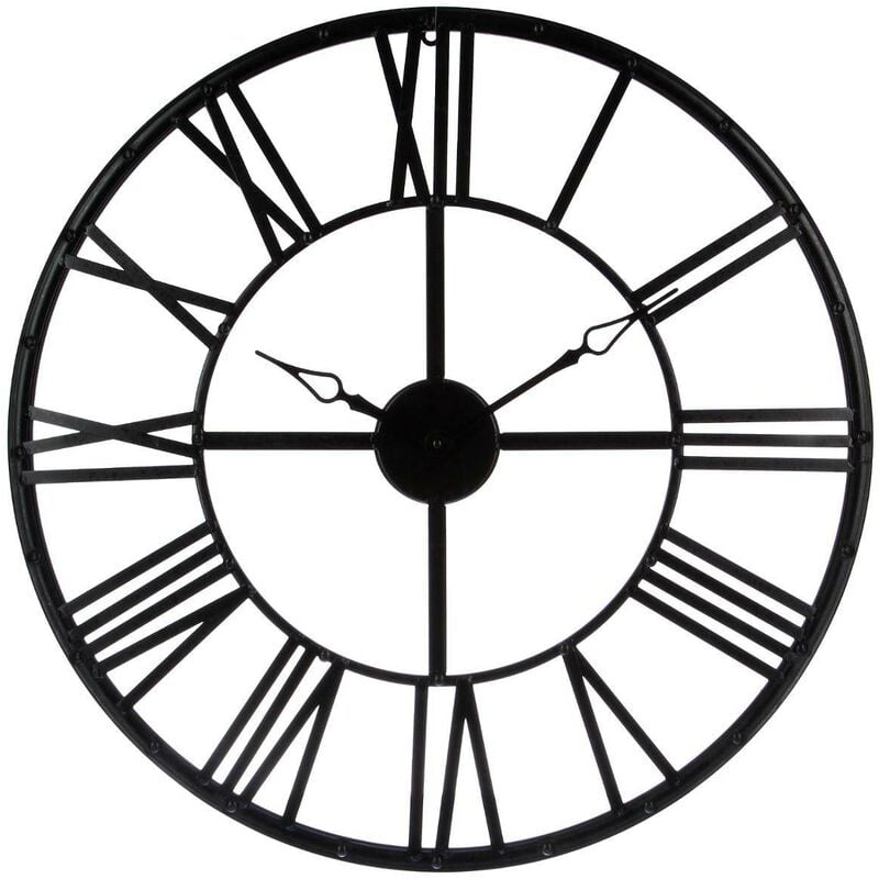 foto del prodotto orologio vintage in metallo nero d70cm atmosphera cr ateur d int rieur