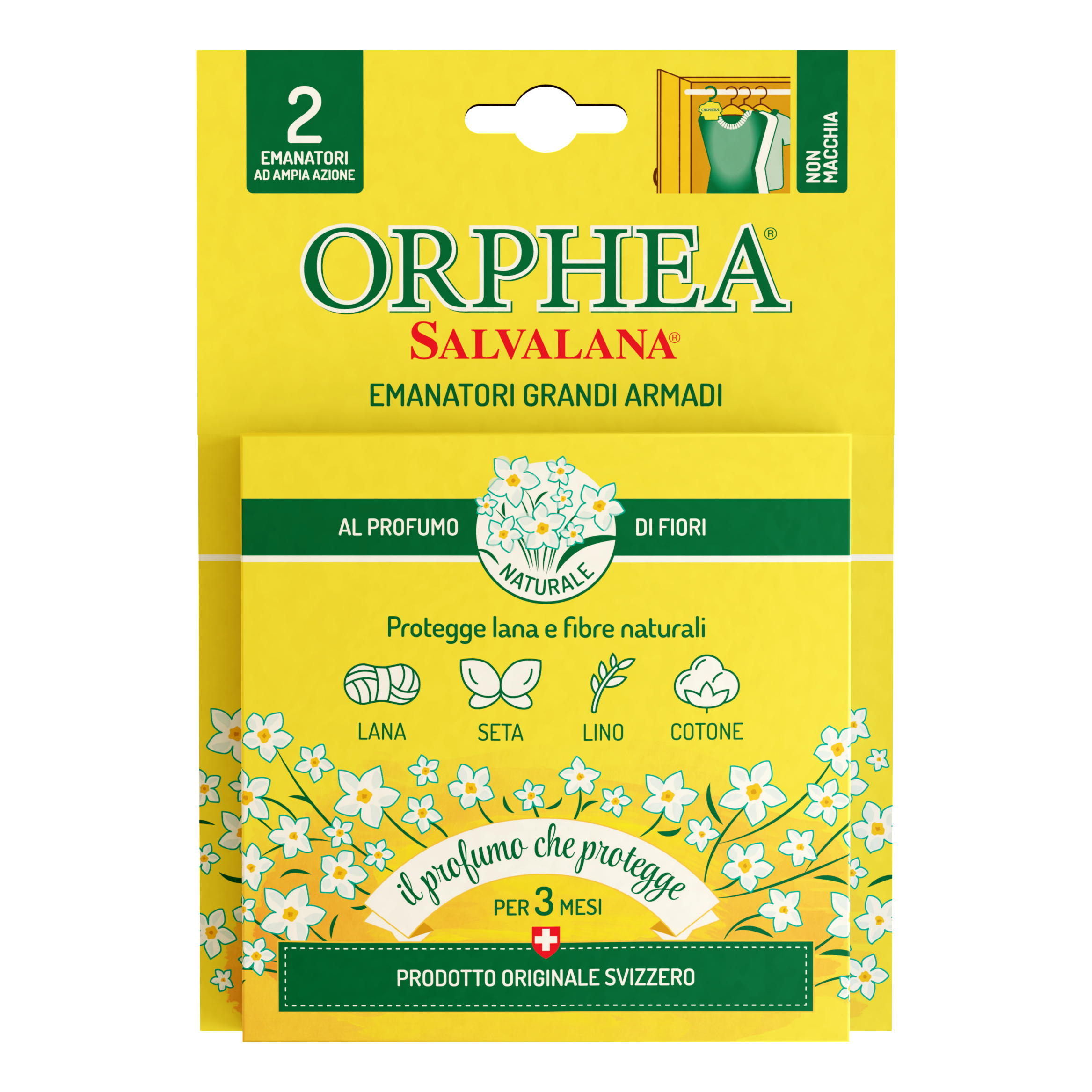 foto del prodotto orphea - salvalana emanatore per grandi armadi 2 pezzi al profumo di fiori