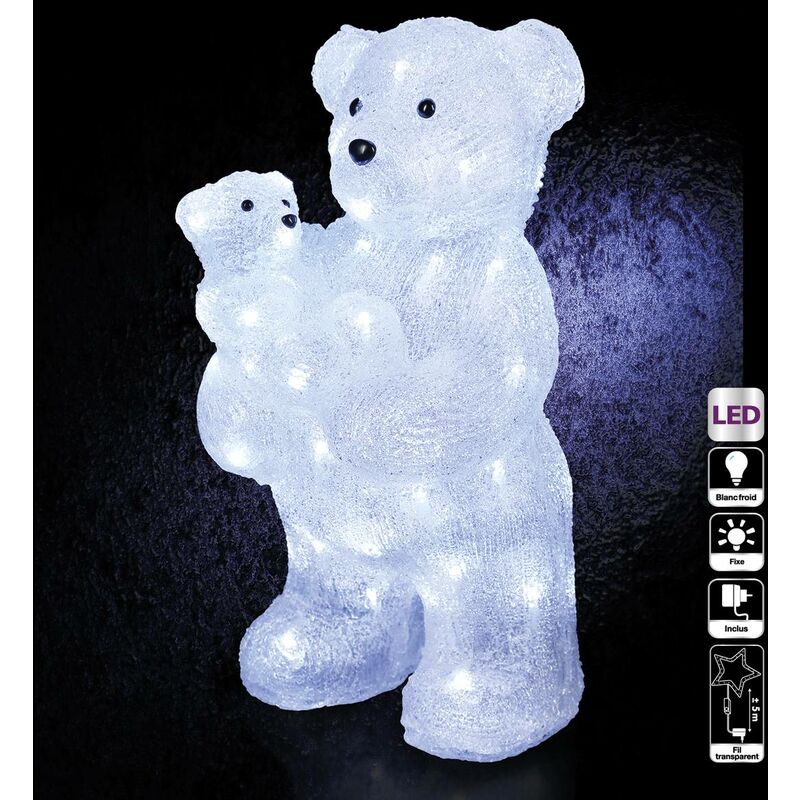 foto del prodotto orso da esterno h44cm 56 led trasformatore feeric lights christmas
