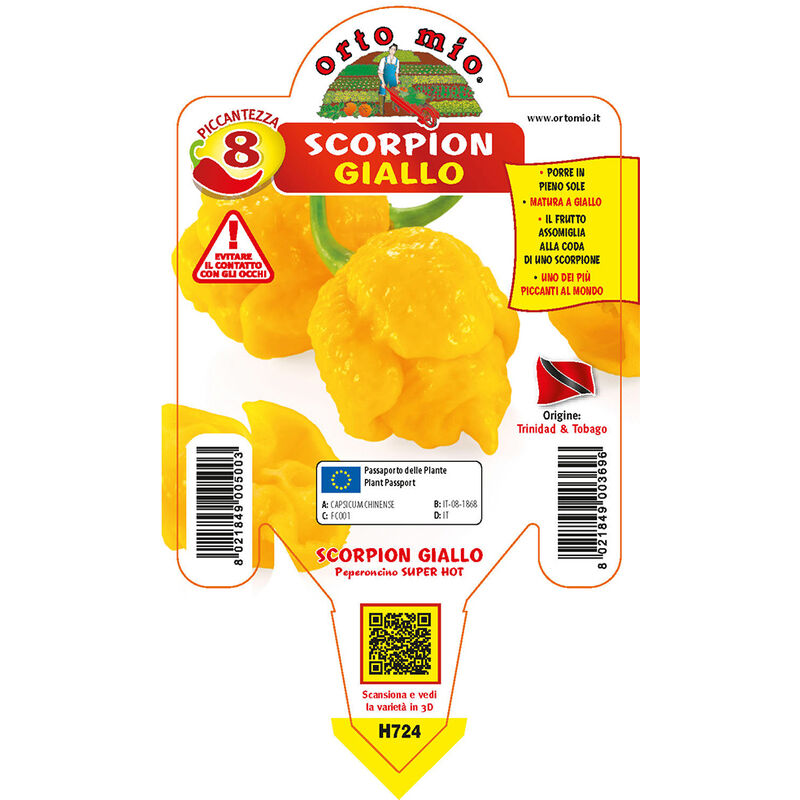 foto del prodotto orto mio 8 peperoncino scorpion giallo