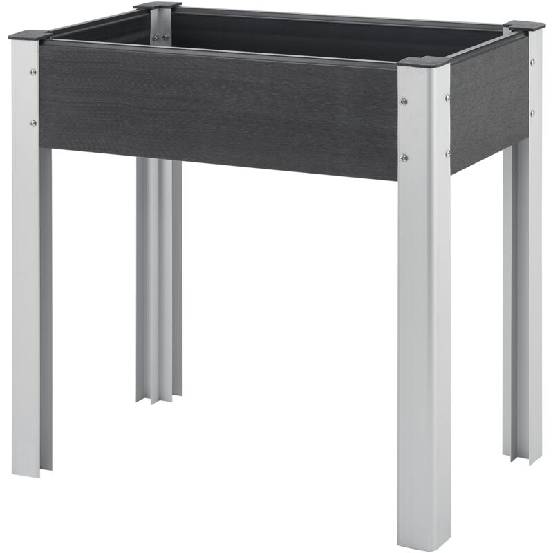 foto del prodotto orto rialzato con fondo in rete 75 x 40 x 75 cm grigio scuro 030007194