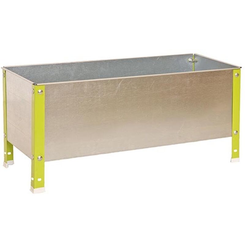 foto del prodotto orto urbano terrazza esterna in metallo, fori di drenaggio, capacit 140 l, 410x900x600 mm, verde galva simonrack