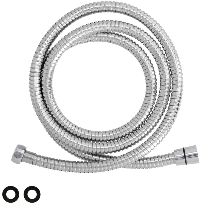 foto del prodotto oryx - 2,0 tubo doccia allungabile in acciaio inox da 1,7 a 2 metri accessori de ottone. flessibile, resistente agli attorcigliamenti, in metallo,