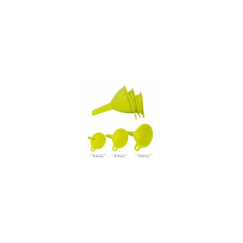 foto del prodotto oryx imbuti da cucina in plastica 65 75 95 mm. set 3 imbuti 