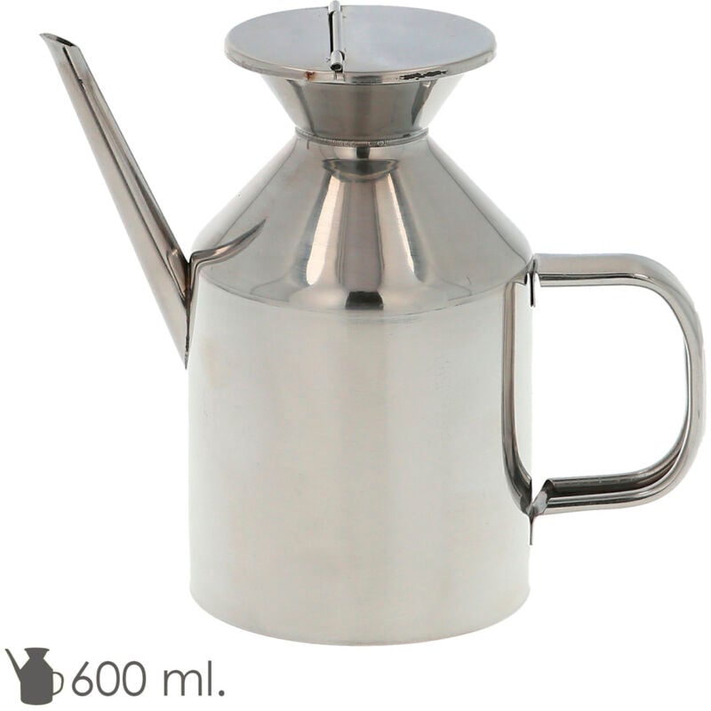 foto del prodotto oryx lattina di olio in acciaio inox modello classic 625 ml.