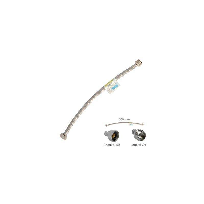 foto del prodotto oryx tubo flessibile inox maschio 3 8 femmina 1 2 300mm