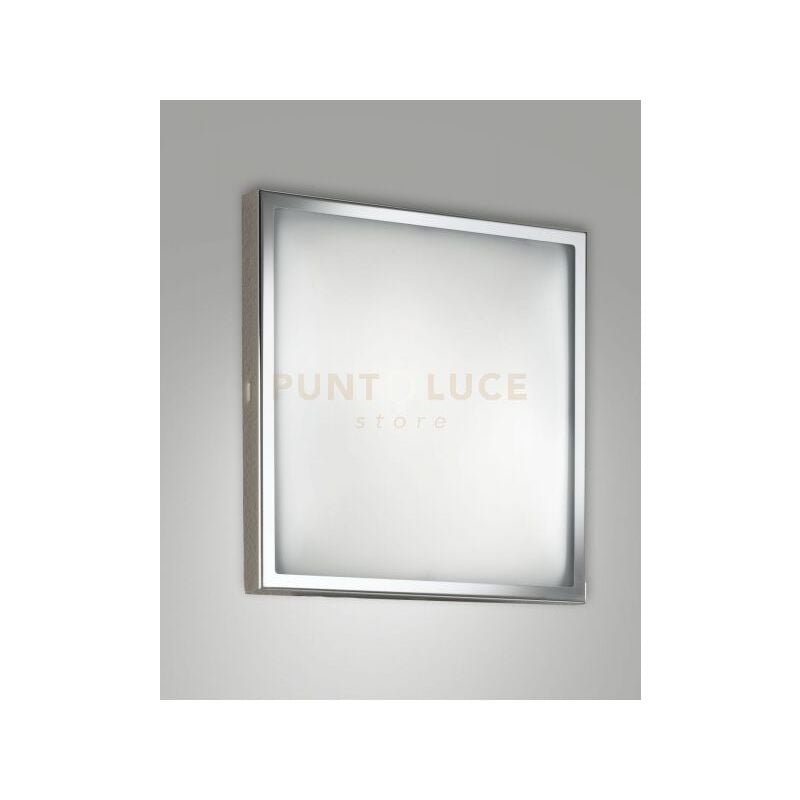 foto del prodotto osaka plafoniera cromo led 3000k 12w 1100 lm, l.30x30 cm in metallo e vetro