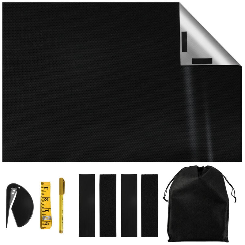 foto del prodotto oscurante senza fori, tessuto oscurante tagliabile 100 isolamento termico, tende oscuranti indossabili, adatte alla camera del bambino,145x300cm