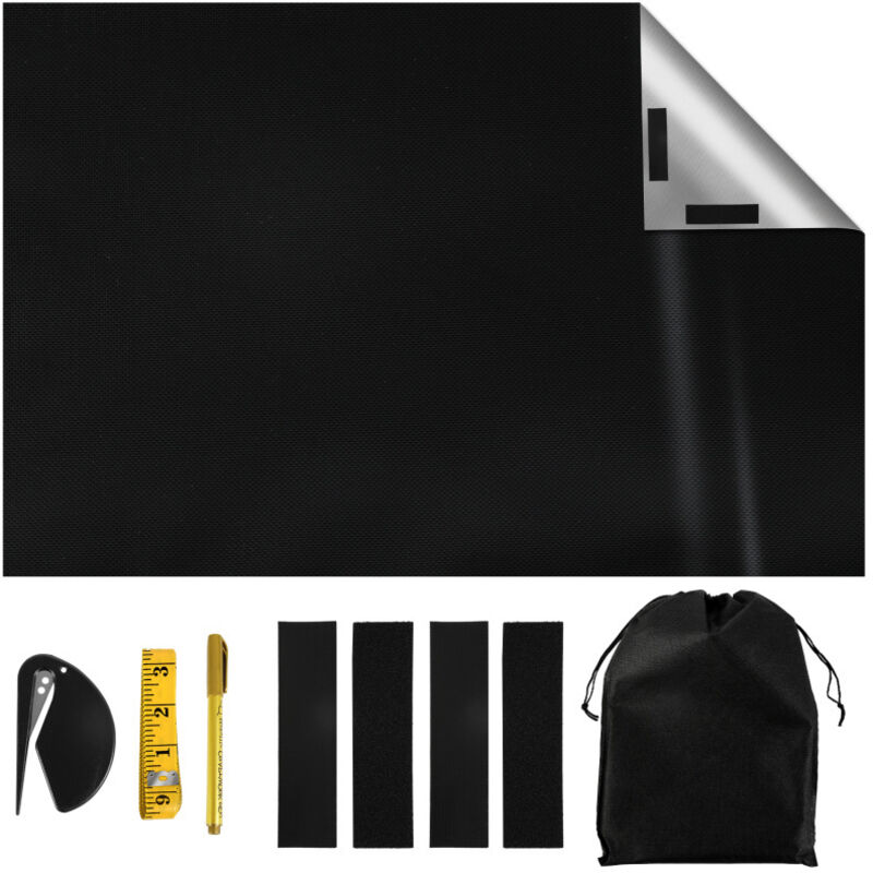 foto del prodotto oscurante senza fori, tessuto oscurante tagliabile 100% isolamento termico, tende oscuranti indossabili, adatte alla camera del bambino,145x300cm - swanew