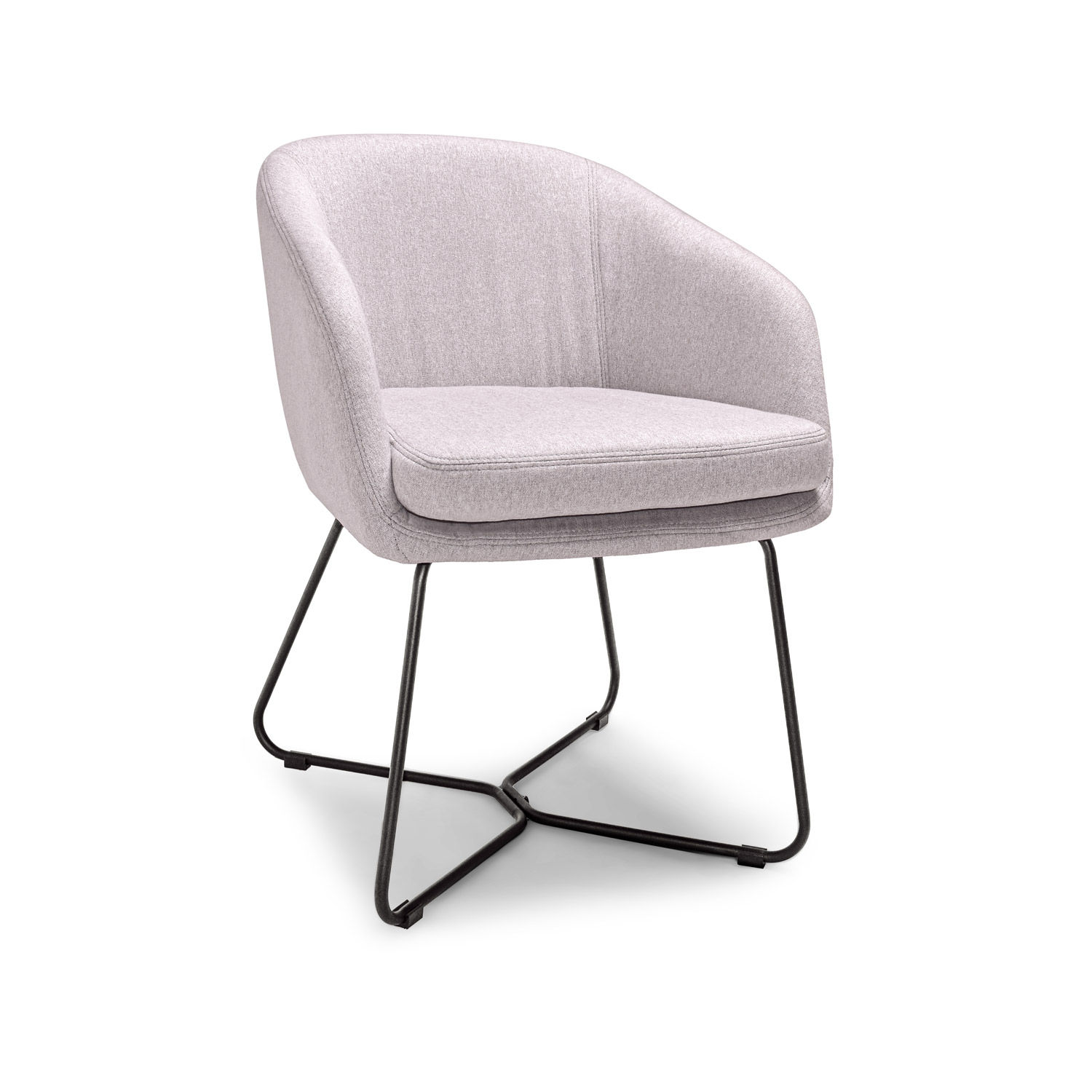 foto del prodotto oslo sedia con braccioli in lino e metallo. sedia da pranzo, ufficio, studio, poltroncina da lettura in stile moderno. colore grigio chiaro