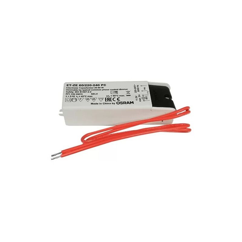 foto del prodotto osram 410665 trasformatore elettronico 12v 20 60w dimmerabile et ze 60 220 240 pc