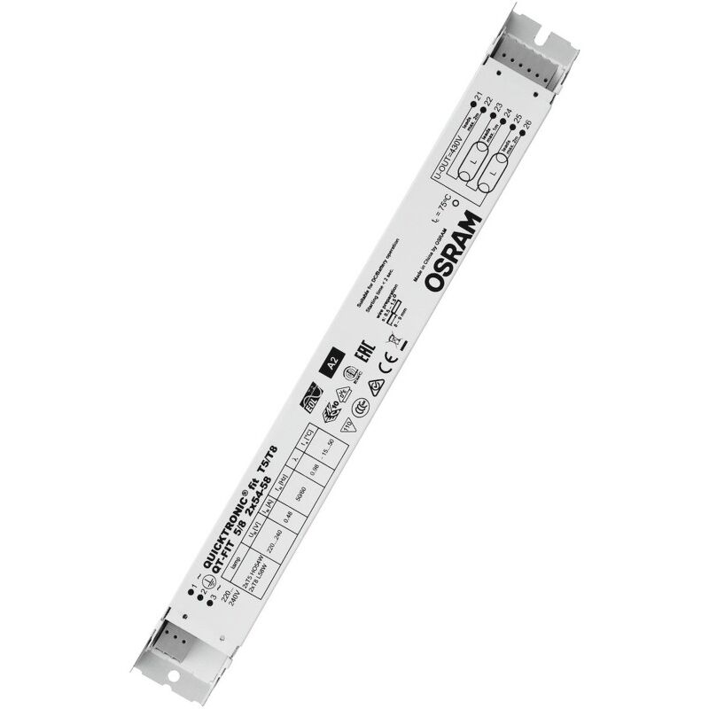 foto del prodotto osram 873842 zavorra elettronica per tubi t5 t8 qt fit 5 8 2x54 58 220 240