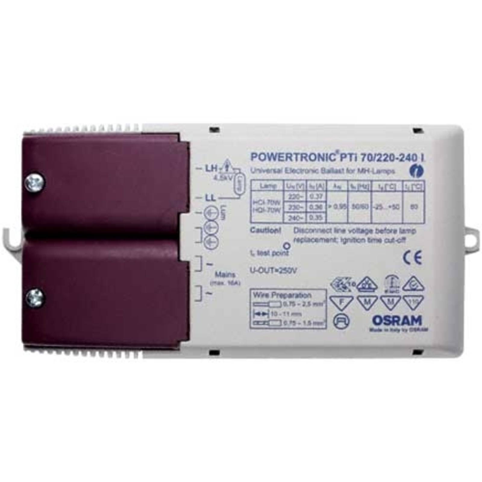 foto del prodotto osram alimentatore elettronico pti 70 220-240 i