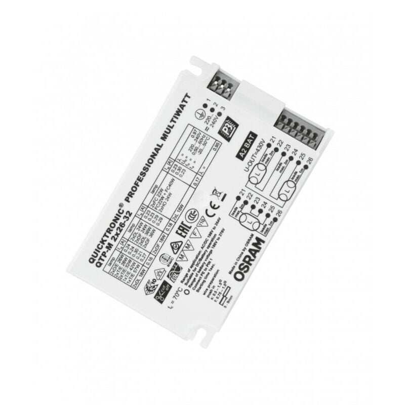 foto del prodotto osram - alimentatore elettronico qtp-m 2x26-32 220-240 s unv1 cod. qtpm2x2632
