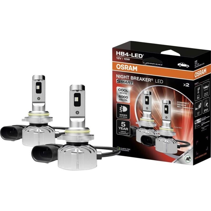 foto del prodotto osram automotive 9006dwnbsm 2hb lampadina led led night breaker led smart hb4 12 v