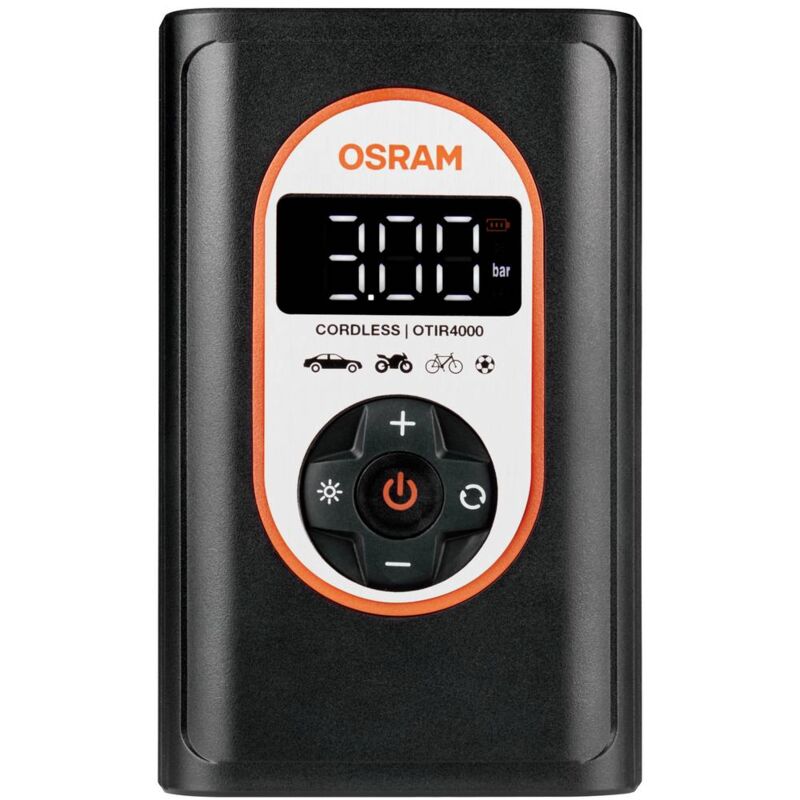 foto del prodotto osram automotive otir4000 compressore tyreinflate 4000 8.3 bar custodia di conservazione, spegnimento automatico, con l