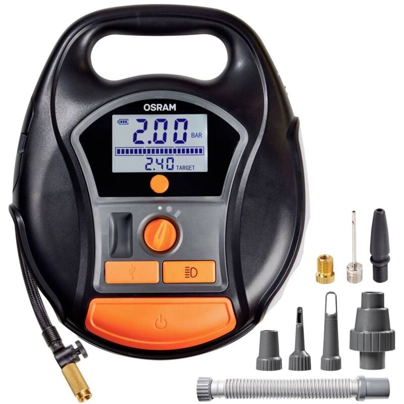 foto del prodotto osram automotive otir6000 compressore tyreinflate 6000 5.5 bar spegnimento automatico, display digitale, con lampada, c