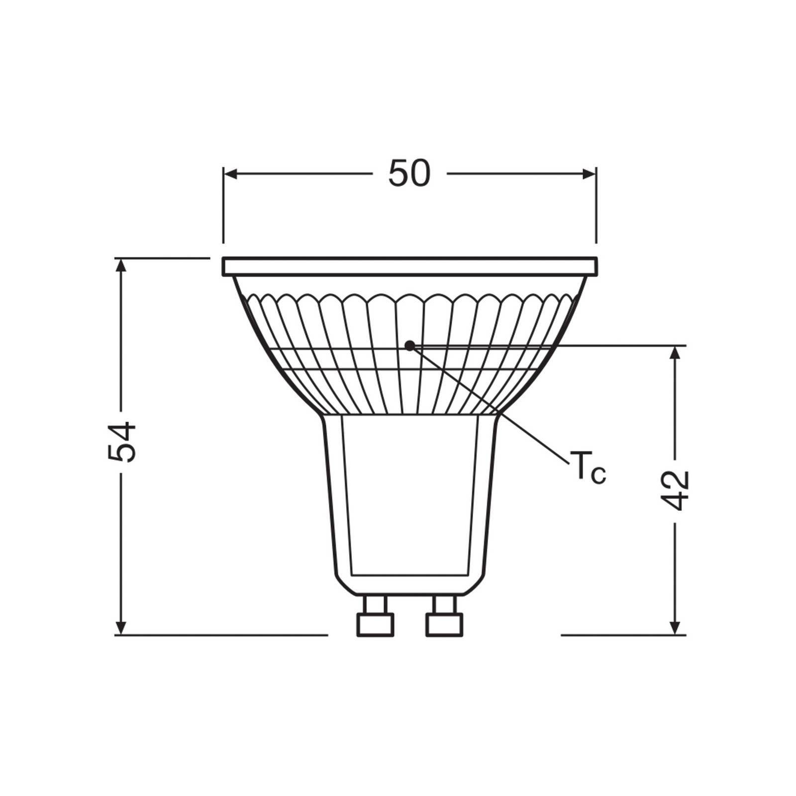 foto del prodotto osram lampadina led a riflettore gu10 4,3w 36 840 chiaro
