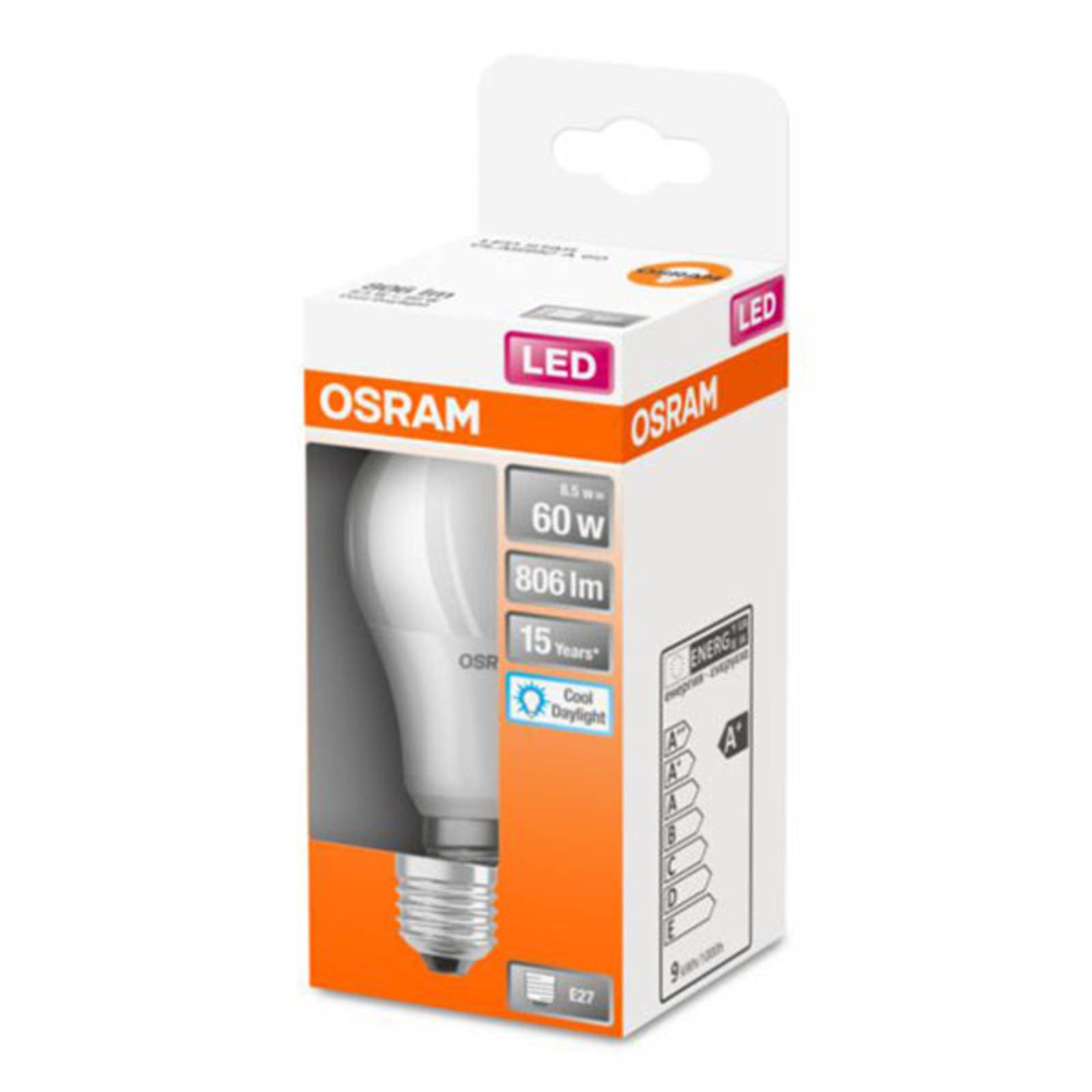 foto del prodotto osram lampadina led classic a e27 8w 6.500k opaca