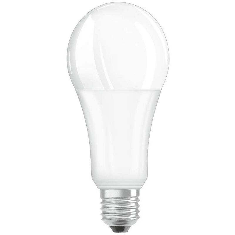 foto del prodotto osram lampadina led dimmerabile con attacco e27, bianco caldo 2700 k , forma classica, 20 w, ricambio per lampadina da 150 w, led opaco superstar