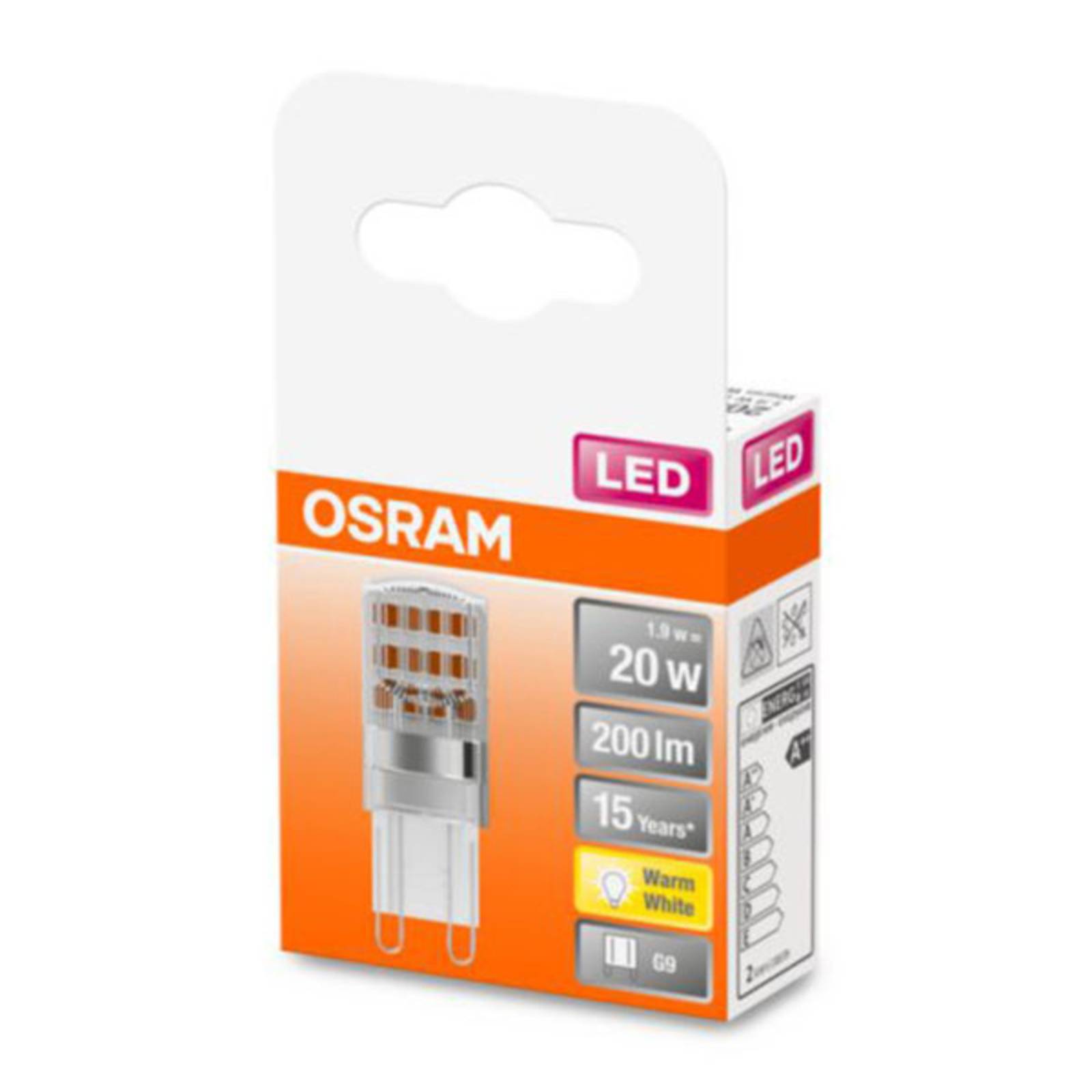 foto del prodotto osram led bispina g9 1,9w 2.700k trasparente
