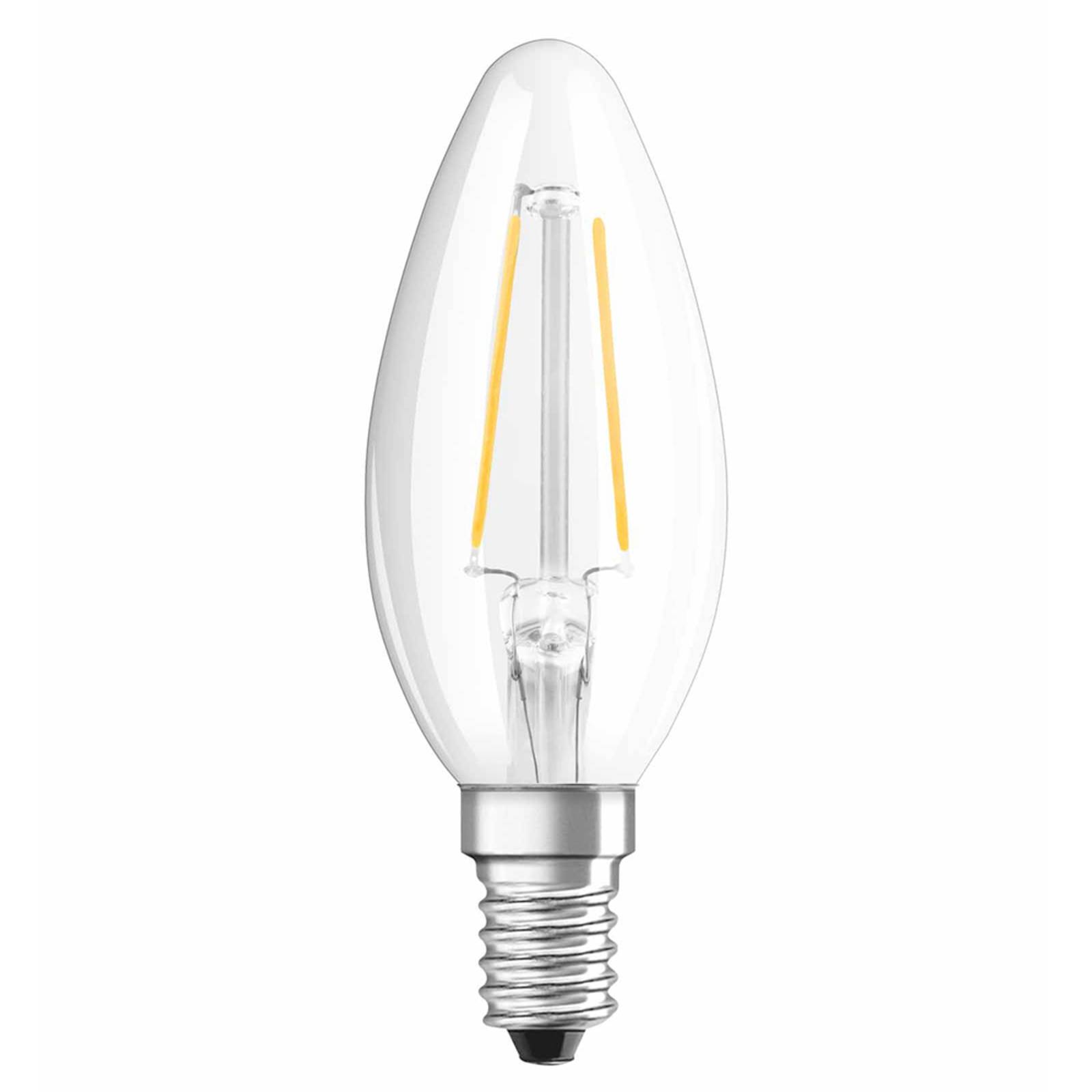 foto del prodotto osram led candela e14 1,5w 827 retrofit traspar