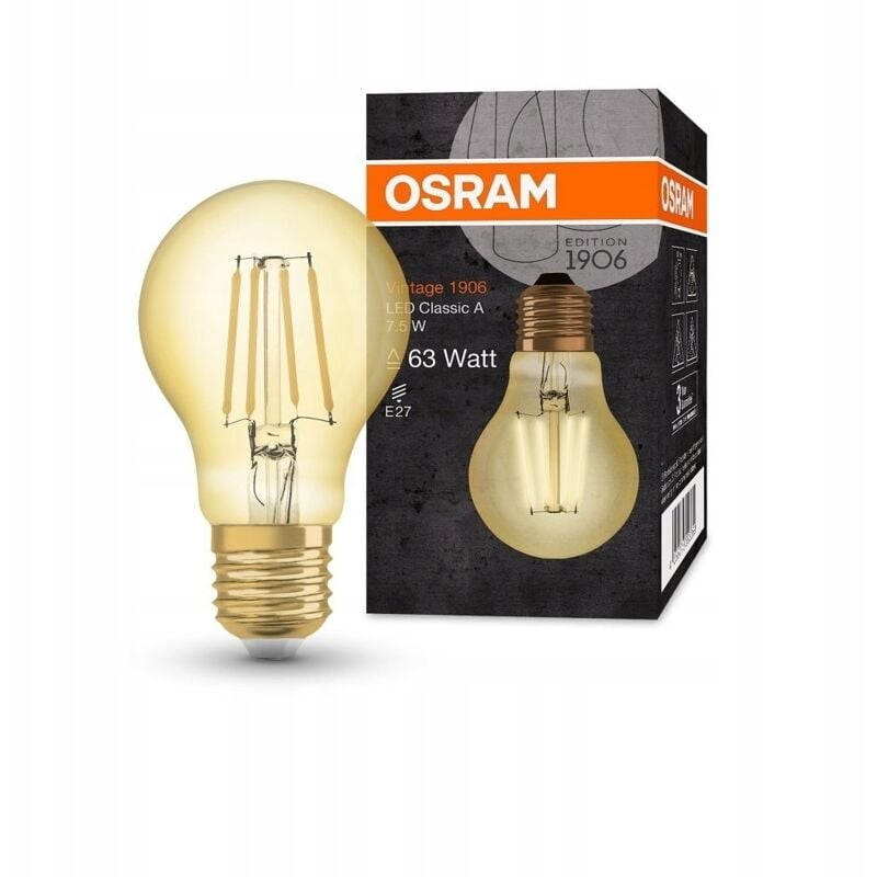 foto del prodotto osram led e27 8w vintage filamenti 825 oro