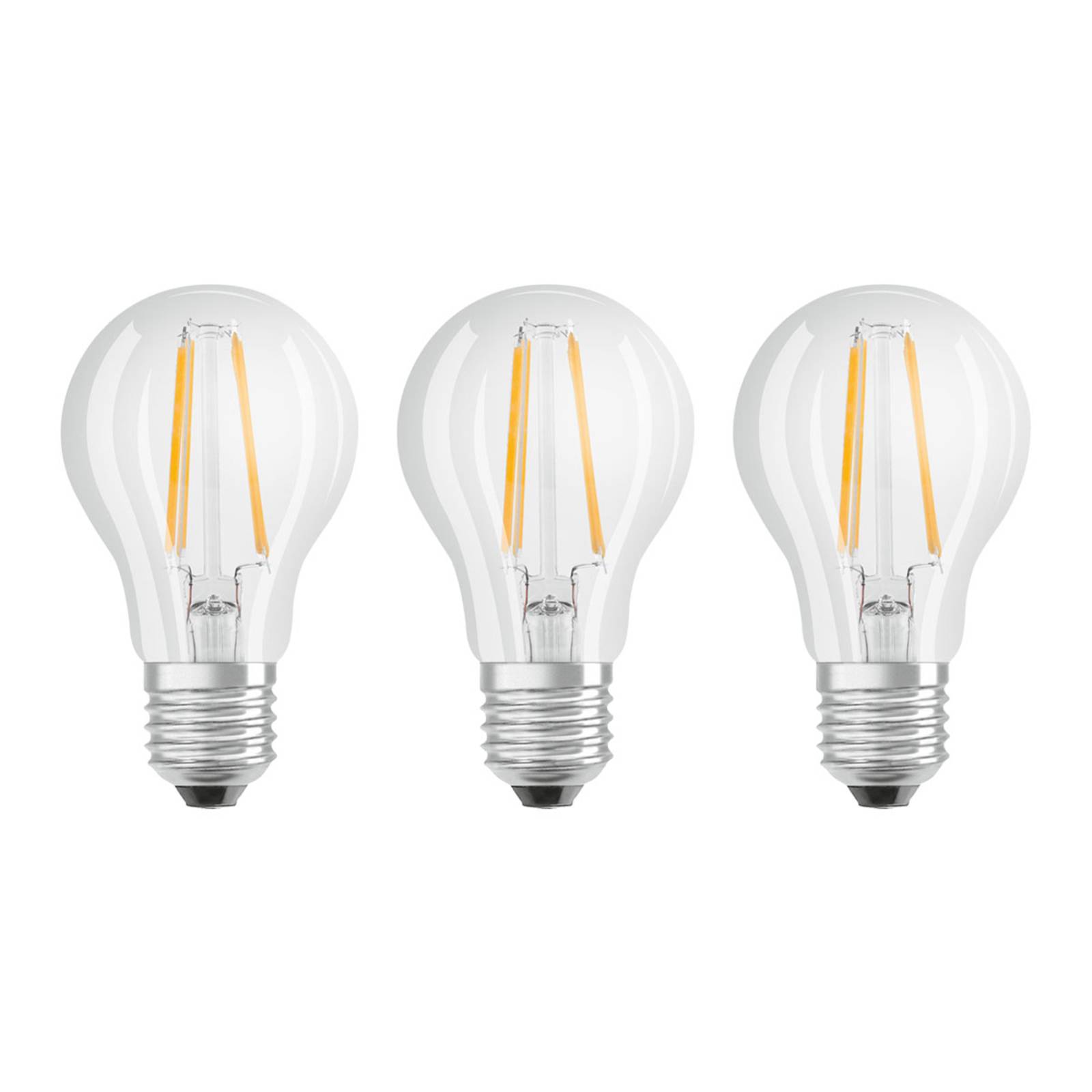 foto del prodotto osram led e27 classic 840 6,5w trasparente 3x