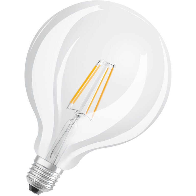 foto del prodotto osram - led-lampen, klassische ballform, 40 watts ersatz, e27, g125, 2700 kelvin, warm wei , klares glas, single pack