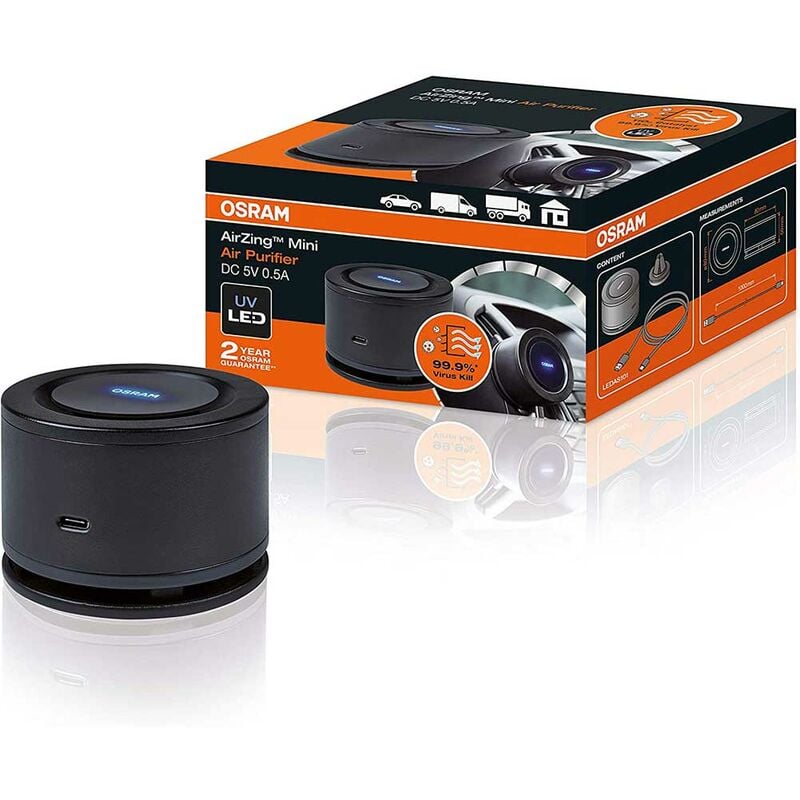 foto del prodotto osram mini air purificatore d aria per auto portatile ionizzatore distruggi batteri