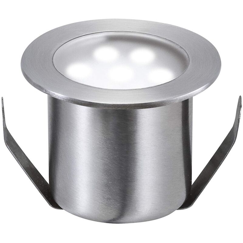 foto del prodotto osram paulmann 98869 faretto professionale da pavimento ebl, rotondo, ip65, 4 x 0,6 w, 44 mm, in acciaio inox