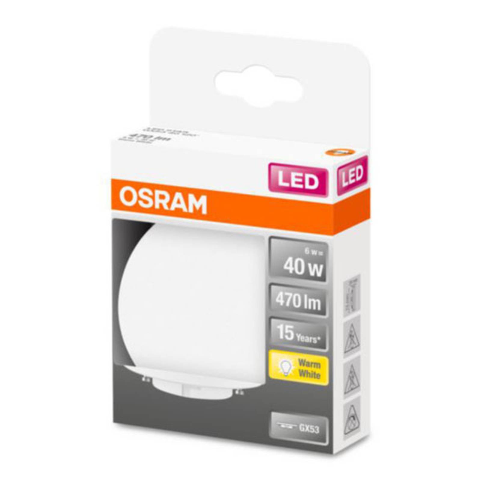 foto del prodotto osram star special led gx53 4,9w 2.700k opale