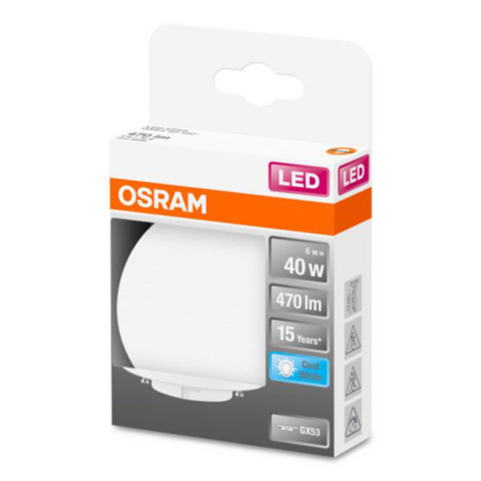 foto del prodotto osram star special led gx53 4,9w 4.000k opale