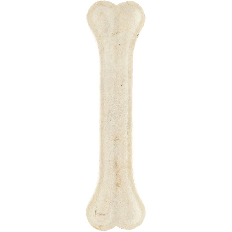 foto del prodotto ossi bianchi in pelle bovina nature snack per cani 22 cm