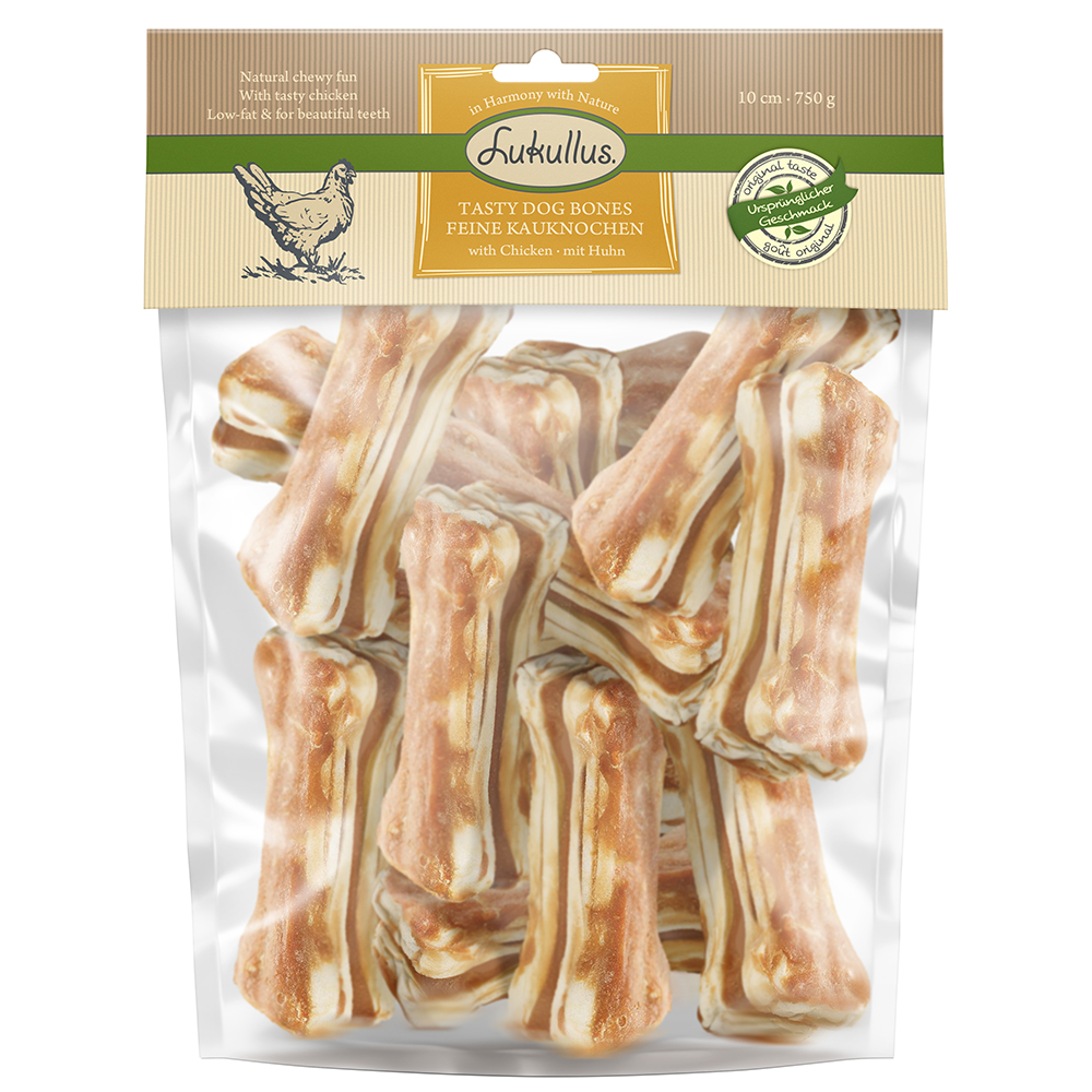 foto del prodotto ossi lukullus big pack 750 g pollo 10 cm