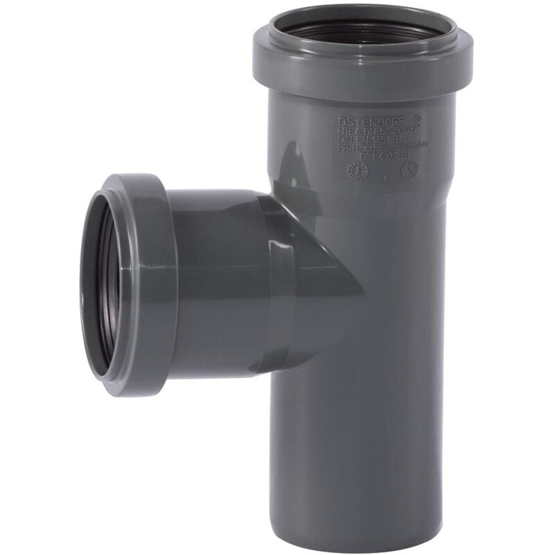 foto del prodotto ostendorf htsafe raccordo di scarico dn 50 50 mm, 87 , tubo ht, grigio, 87 dn 50 dn 50