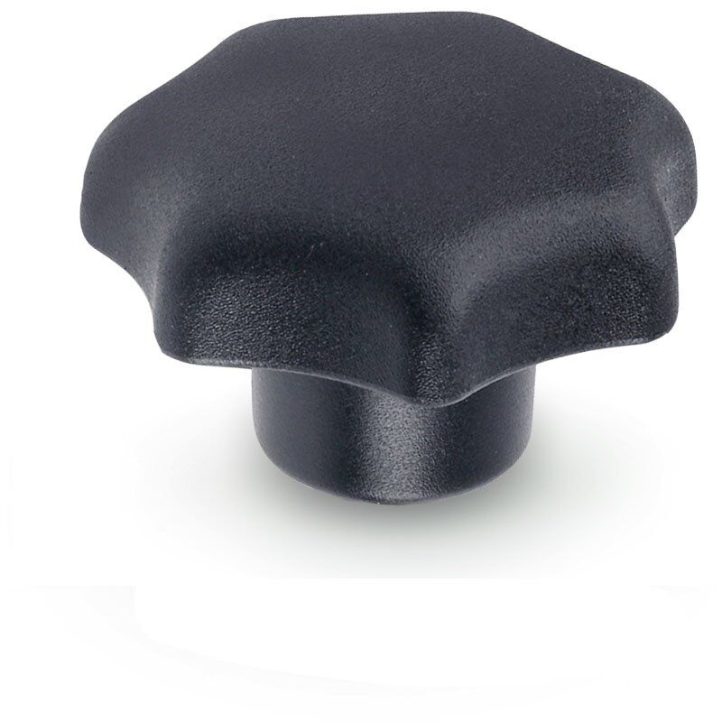 foto del prodotto otto ganter gmbh co.kg - ganter norm elementi din 6336 kt-m5 25 k stella manopole con filettatura boccola, nero, din 6336-kt-80-m16-k