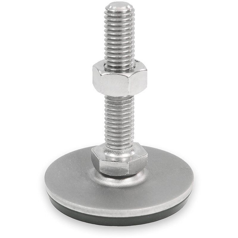 foto del prodotto otto ganter gmbh co.kg ganter norm elementi gn 41 60 d3 m10 80 sk acciaio inox piedini di livellamento gomma aufvulka nisiert, argento