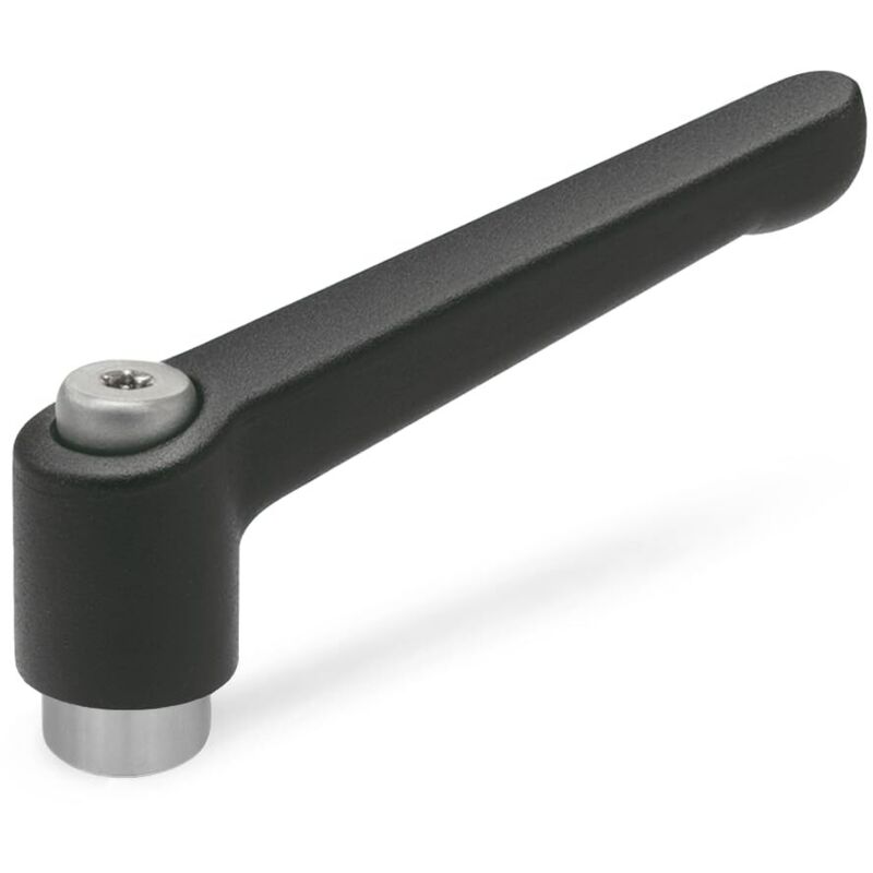foto del prodotto otto ganter gmbh co.kg ganter norm elementi regolabili leva di bloccaggio con filettatura femmina in acciaio inox, nero, strukturmatt, gn 300.1 
